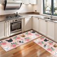 thumbnail image 3 of Kitchen Rugs Sets Of 2,Pink French Bulldog Flowers Florals Anti Fatigue Kitchen Mat Rugs Non Slip Washable,Decorative Kitchen Floor Mats for Kitchen,Sink,Laundry,17"X47", 3 of 5