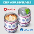 thumbnail image 4 of Christmas 12oz Stainless Steel Insulated Wine Tumbler with Lid and Straw – Double Wall Vacuum Mug for Hot & Cold Drinks, 304 Steel Interior, Sweat-Free Design, 4 of 5