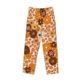 thumbnail image 2 of Vsdgher Hippie Ditsy Floral Print Mens Pajama Pants Sleep & Lounge Pants, PJ Bottoms With elastic waistb and Pockets, 2 of 5