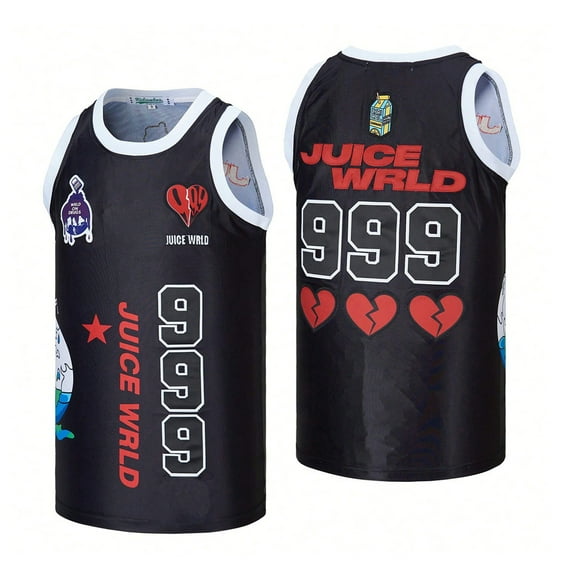 Men's Juice World 999 Jersey Sleeveless Tops T-Shirts for Men(Black,S)