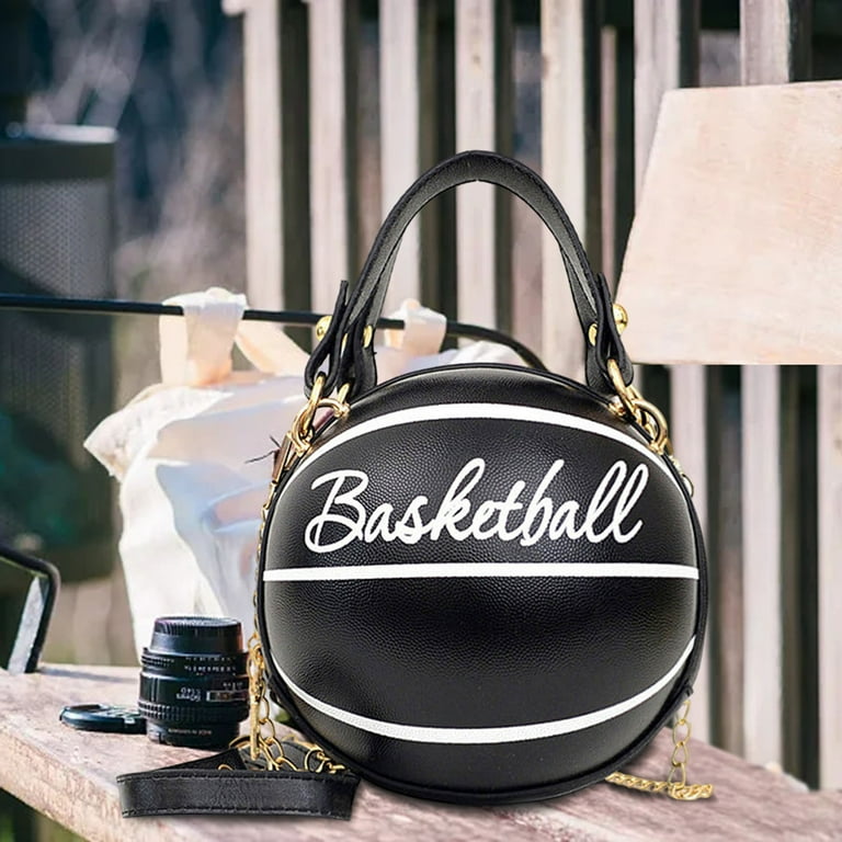 Basketball Shaped Purse For Women Body Handbag Girls Messenger Bag Tote Shoulder PU Leather Round Handbags Walmart