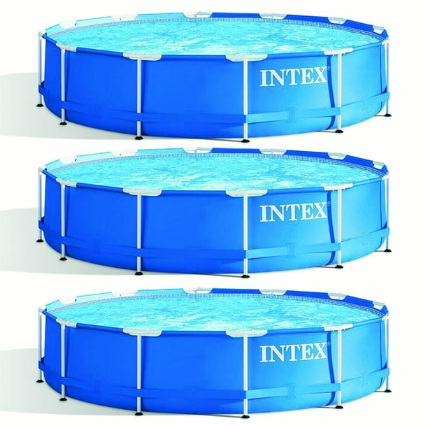 Intex 12 Foot x 30 Inch Above Ground Swimming Pool Not Included) (3 Pack) -