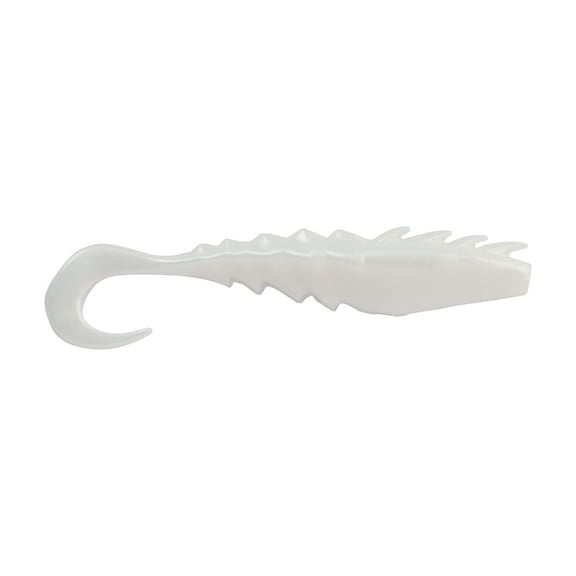Berkley Gulp!® Saltwater Nemesis Prawn Curl Tail, 4 in, Pearl White