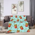 thumbnail image 3 of French Fries Fun Food Throw Blanket Super Soft Warm Bed Blankets for Couch Bedroom Sofa Office Car, All Season Cozy Flannel Plush Blanket for Girls Boys Adults, 80"X60", 3 of 4
