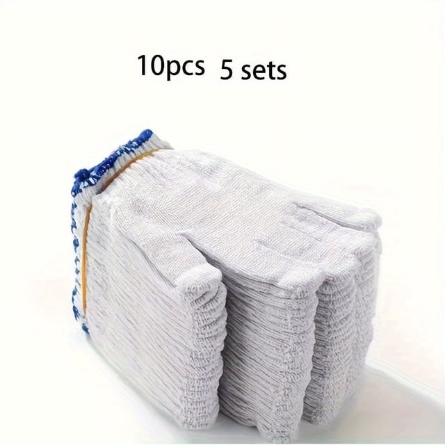SUTENGDA 10/20pcs Wear-resistant And Durable Cotton Thread Labor Protection Gloves Suitable For Adult Men And Women Working In Factories And On Site