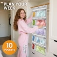 thumbnail image 3 of Livhil Hanging Closet Organizer, Weekly Clothes Organizer with Monday to Friday Storage Pockets (Grey), 3 of 7