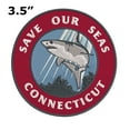 thumbnail image 2 of Save Our Seas! Connecticut 3.5 Inch Iron Or Sew On Embroidered Fabric Badge Patch Ocean Beach, Salt Life Iconic Series, 2 of 2