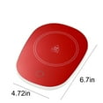 thumbnail image 3 of Cyber_Monday Deals Kcavykas Coasters Thermal Cup Pad 55 Degrees WarmAutomatic Constant Temperature Gravity Induction Heat Heating Mat Source Milk Vacuum Dish Indoor/Outdoor Dining Table-Red, 3 of 8