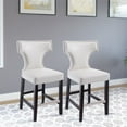 thumbnail image 2 of Atlin Designs Tabouret de Comptoir en Blanc avec Clous en Métal (Lot de 2), 2 of 4