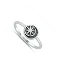thumbnail image 4 of Oxidized Moon Star Promise Ring .925 Solid Sterling Silver Band Jewelry Female Male Unisex Size 5, 4 of 4