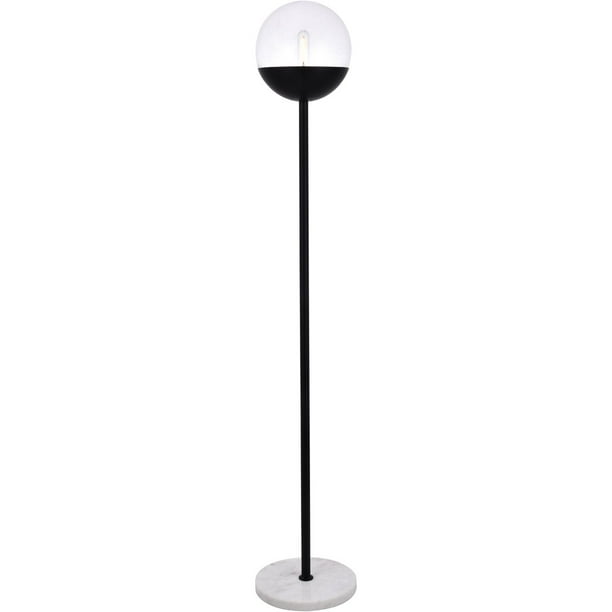 Floor Lamps 1 Light Fixtures With Black Finish Metal Glass Marble Material E26 Bulb 11 40 Watts Walmart Com Walmart Com