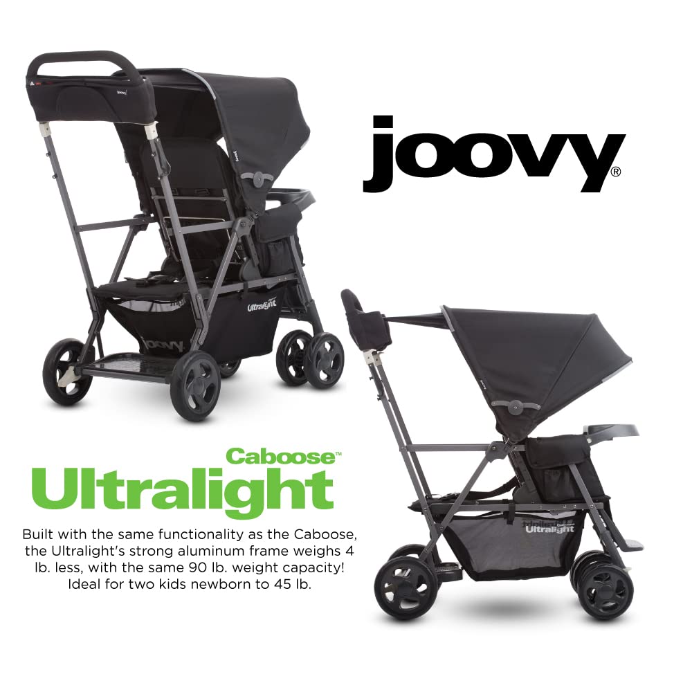 Joovy Caboose Ultralight Graphite Stand-On Tandem Stroller - Black - image 4 of 7