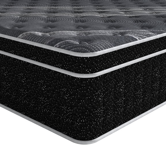 Queen Mattress 12inch,Mattress Queen Size,Black Cooling Gel Memory & Spring Hybrid Medium Comfort Motion Isolation, Pressure Relief,Mattress in a Box,CertiPUR-US