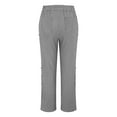 thumbnail image 4 of Black Women's Casual Pants, Women'S Cotton And Linen Striped Elastic Waist Side Back Four Pockets Buttoned 9/10 Pants,Women's Casual Pants XL, 4 of 9