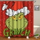 thumbnail image 3 of Grinch Christmas Decorations Grinch Decor the Grinch Non Slip Toilet Polyester Cover Mat Set Bathroom Shower Curtain, 3 of 5