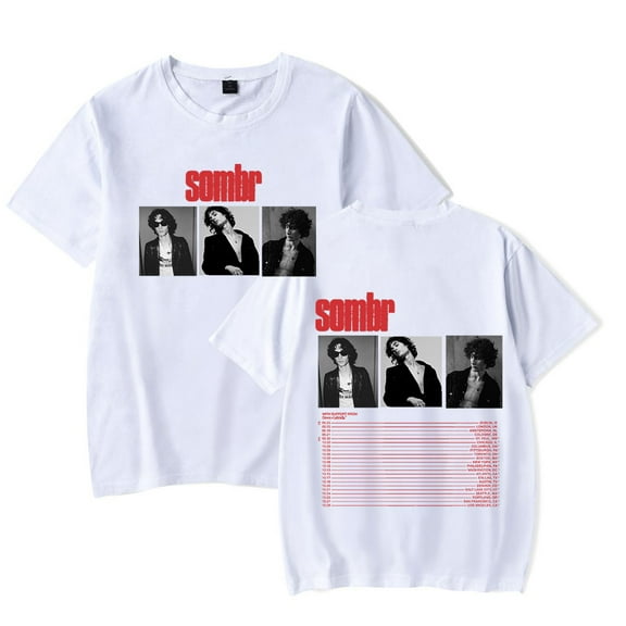 Sombr Pic Merch T-shirt Summer Unisex 2026 Short-sleeved Casual Design Tee