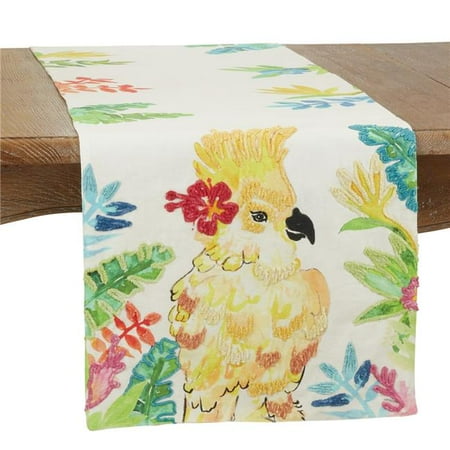 

16 x 72 in. Norma Collection Parakeet Design Table Runner Multi Color