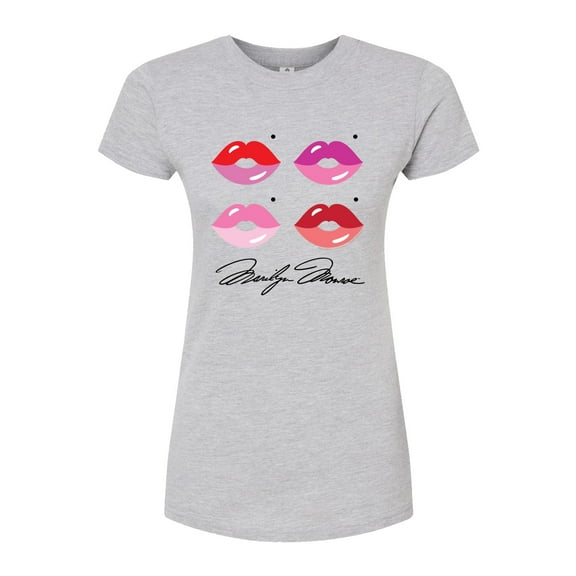 Marilyn Monroe - Pop Culture Icon - Choose Your Lips - Juniors Fitted Graphic T-Shirt
