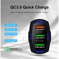 thumbnail image 5 of Quick Charge 3.0 Car Charger 30W 3-Port Car Adapter, QC3.0 Compatible with Galaxy S10 S10e S10+ S9 S8 S7 S6 Edge Plus Note 8 9 10, iSmart Compatible iPhone XS XR X 8 7 Plus, iPad Pro Air Mini and More, 5 of 5