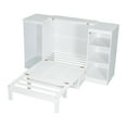 thumbnail image 5 of MODERNLUXE Twin Size Murphy Bed with Storage Shelves and Open Wardrobe,  Cabinets and Drawers for Bedroom Guests Room, 5 of 12