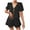 Black, variant on ameIAEA Womens Two Piece Sets Summer Vacation Outfits Short Sleeve Tie Front Tops Shorts Matching Sets