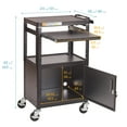 thumbnail image 2 of ECR4Kids AV Presentation Cart Stand with Storage Box, Black, 2 of 9