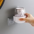 thumbnail image 4 of Dispensador de pasta dental, exprimidor automático de pasta dental, montado en la pared, soporte para pasta dental manos libres para niños y familiares, baño viene con calcomanía fuerte, 4 of 5