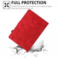 thumbnail image 3 of Case for Samsung Galaxy Tab A9 8.7" 2023 SM-X110 / SM-X115, Embossed PU Leather Folio Stand Cover Drop Protective with Auto Wake/Sleep & Card Slots & Pen Holder for Galaxy Tab A9 8.7" 2023 - Red, 3 of 5