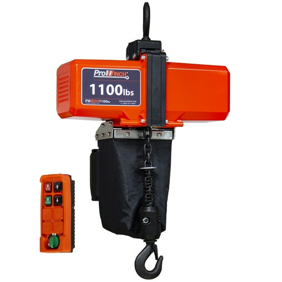 Prowinch 1/2 Ton Mini Electric Chain Hoist 1100 Lb 10 ft Chain 110V Wireless