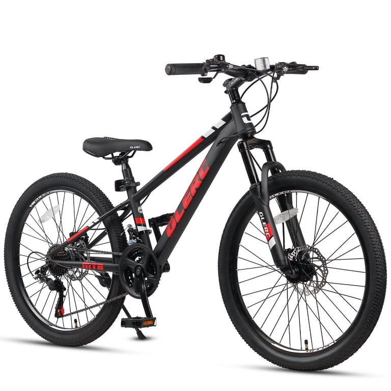 Glerc Skyline 24" Kids Mountain Bike, 21-Speed, Black photo 1