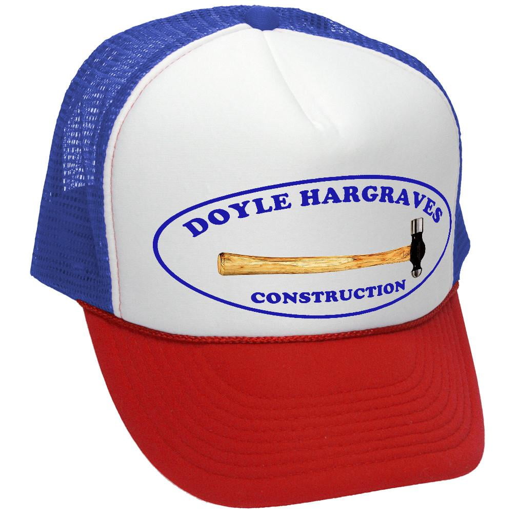 DOYLE HARGRAVES CONSTRUCTION sling knife Adult Trucker Cap Hat, RWB