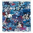 thumbnail image 3 of Ambesonne Colorful Shower Curtain, Graffiti Street Art, 69"Wx84"L, Multicolor, 3 of 3