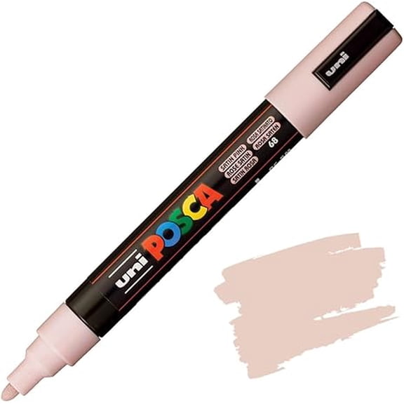 Posca Marker PC-5M Satin Pink, white