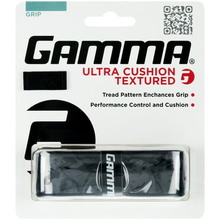 Gamma® Black Racquet Ultra Cushion Textured Replacement (Best Tennis Racquet Grip For Sweaty Hands)