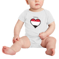 thumbnail image 2 of Yemen Flag Heart Love Funny Baby Clothing Bodysuits Boy Girl Clothes, 2 of 5