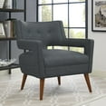 thumbnail image 2 of Modern Contemporary Urban Design Living Lounge Room Armchair, Grey Gray, Fabric, 2 of 4