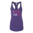 thumbnail image 2 of Fight Cancer Ribbon Ladies Racerback Tank Top, Purple Rush, Small, 2 of 3