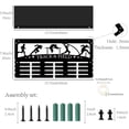 thumbnail image 2 of 1Set Track & Field Medal Holder Medal Hanger Display with Trophy Shelf Metal Wall Mount Iron Frame Sports Medal Rack Organizer for Hanging Medals Running Jumping Throwing Awards 15.7 x 7.9Inch, 2 of 9