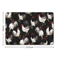 thumbnail image 5 of Black Chicken Rooster Pattern Flannel Non Slip Door Rugs,Washable Door Mats Indoor,Decorative Door Mats,Dirt-Resistant and Absorbent Doormat for Entrance,Bedroom,Kitchen,Bathroom,23.5x16in(60x40cm), 5 of 5