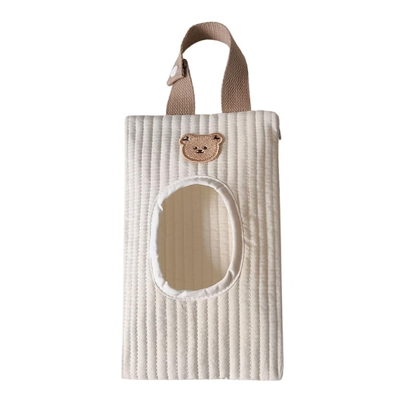 Quilted Baby Wipe Holder Floral Diaper Pouch Portable Quilted Wipes Bag for Travel Stroller Daily Casual