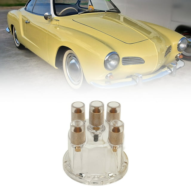 Car Engine Distributor Cap, Replacement Plastic Ignition Cap with Premium Material, For Bug Ghia Baja Bus Dasher Campmobile Thing Standard, Metal, ABS, OE Number AC905509