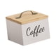 thumbnail image 5 of Porta cápsulas de café con tapa, caja de exhibición, contenedor de almacenamiento de madera versátil, café Blanco, 5 of 9