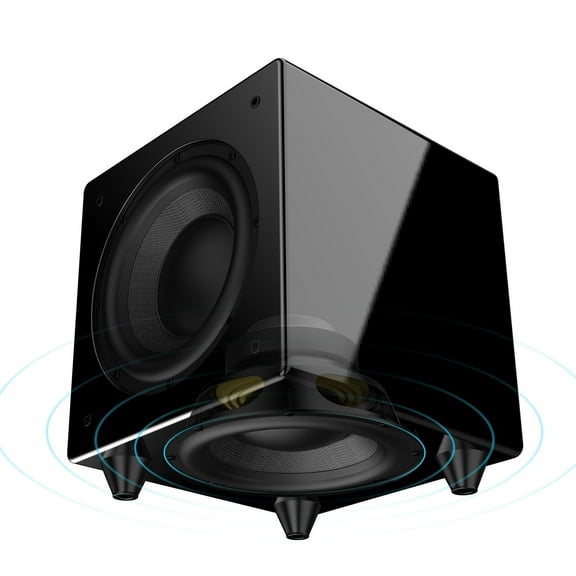OSD Audio Nero DueVoce X8 Dual 8-inch Drivers, 300W Deep Bass, Class D, 107dB SPL, Compact High-Gloss Black Finish