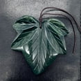 thumbnail image 3 of Jasper Carved Pendant Leaf Bead | 50x50x9mm | Dark Green | 1 Bead |, 3 of 12