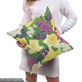 thumbnail image 5 of Ambesonne Forest Fabric by the Yard Upholstery, Spring Theme Flora Drawing, 2 Yards, Lime Green and Pale Yellow, 5 of 5