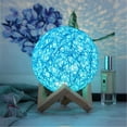 thumbnail image 4 of Rattan Ball Star Table Light,Modern Plaid Wicker Rattan Bedside Lamp USB Adjustable Solid Wood Bedroom Night Light Valentine's Day Birthday, 4 of 8