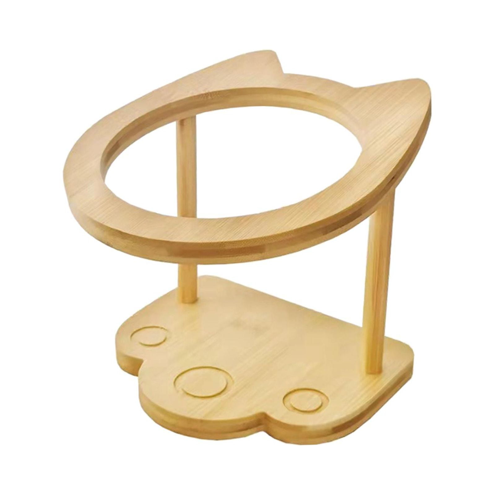 Raised Pet Bowls Wood Stand Pet Feeder Waterer Rack Single Wooden Pet Supplies Elevated Cat Bowls Stand Small Dog Bowls Stand for for Indoor A