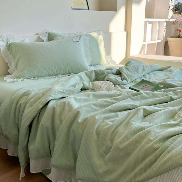 New Summer Washable Cream Bubble Yarn Double Person Summer Cool Quilt Single Person Lace Air Conditioning Quilt Machine Washable