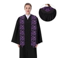 thumbnail image 4 of Kdxio Snowflake Gradient Purple Graduation Stole Class, Graduation Sash, Unisex Adult 36" Academic Commencements-Sharp Corner, 4 of 7