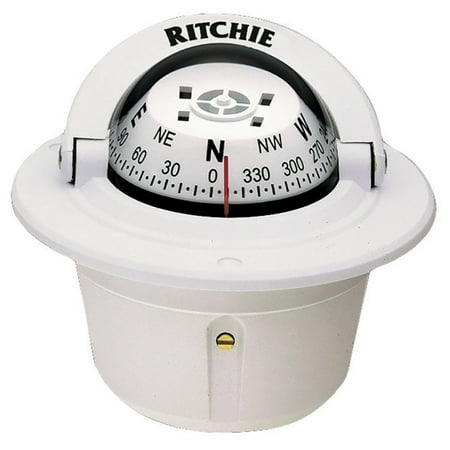 UPC: 0010342160034 | Ritchie F-50W Explorer Flush Mount Compass White FO-3225
